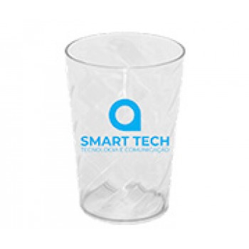 CANECAS E COPOS COPOS PLÁSTICOS COPO TWISTER 480ML IMPRESSÃO 1 COR TRANSPARENTE BRANCO Preto e branco frente - 1000 un.