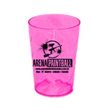 CANECAS E COPOS COPOS PLÁSTICOS COPO TWISTER 480ML IMPRESSÃO 1 COR TRANSPARENTE ROSA NEON Preto e branco frente - 500 un.