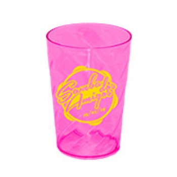 CANECAS E COPOS COPOS PLÁSTICOS COPO TWISTER 480ML IMPRESSÃO 1 COR TRANSPARENTE ROSA NEON Preto e branco frente - 50 un.