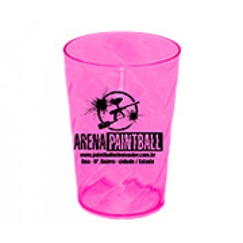 CANECAS E COPOS COPOS PLÁSTICOS COPO TWISTER 480ML IMPRESSÃO 1 COR TRANSPARENTE ROSA NEON Preto e branco frente - 500 un.