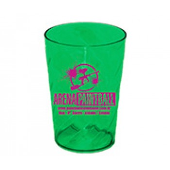 CANECAS E COPOS COPOS PLÁSTICOS COPO TWISTER 480ML IMPRESSÃO 1 COR TRANSPARENTE VERDE Preto e branco frente - 500 un.