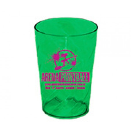 CANECAS E COPOS COPOS PLÁSTICOS COPO TWISTER 480ML IMPRESSÃO 1 COR TRANSPARENTE VERDE Preto e branco frente - 500 un.