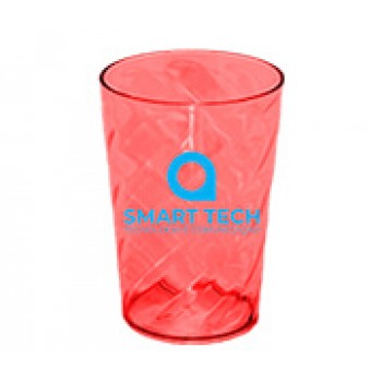 CANECAS E COPOS COPOS PLÁSTICOS COPO TWISTER 480ML IMPRESSÃO 1 COR TRANSPARENTE VERMELHO Preto e branco frente - 1000 un.