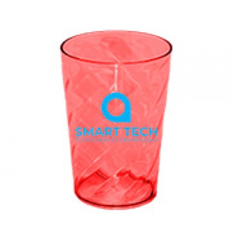 CANECAS E COPOS COPOS PLÁSTICOS COPO TWISTER 480ML IMPRESSÃO 1 COR TRANSPARENTE VERMELHO Preto e branco frente - 1000 un.