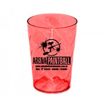 CANECAS E COPOS COPOS PLÁSTICOS COPO TWISTER 480ML IMPRESSÃO 1 COR TRANSPARENTE VERMELHO Preto e branco frente - 500 un.
