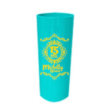 CANECAS E COPOS COPOS PLÁSTICOS LONG DRINK 350ML IMPRESSÃO 1 COR LEITOSO AZUL TIFFANY 100 un. - Preto e branco frente