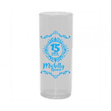 CANECAS E COPOS COPOS PLÁSTICOS LONG DRINK 350ML IMPRESSÃO 1 COR TRANSPARENTE BRANCO Preto e branco frente - 100 un.