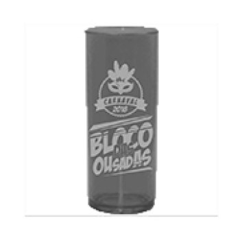 CANECAS E COPOS COPOS PLÁSTICOS LONG DRINK 350ML IMPRESSÃO 1 COR TRANSPARENTE PRETO Preto e branco frente - 500 un.