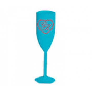 CANECAS E COPOS TAÇAS PLÁSTICAS TAÇA 180ML IMPRESSÃO 1 COR LEITOSA AZUL TIFFANY Preto e branco frente - 1000 un.
