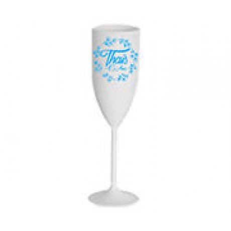 CANECAS E COPOS TAÇAS PLÁSTICAS TAÇA 180ML IMPRESSÃO 1 COR LEITOSA BRANCO Preto e branco frente - 300 un.