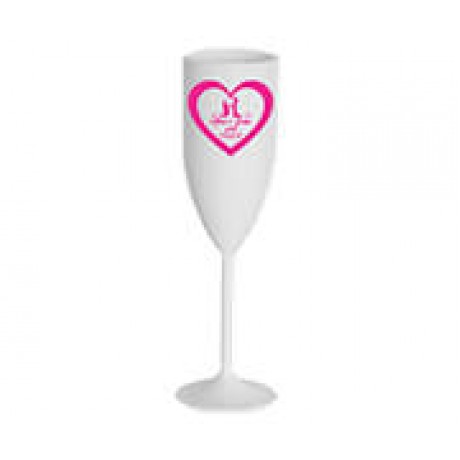 CANECAS E COPOS TAÇAS PLÁSTICAS TAÇA 180ML IMPRESSÃO 1 COR LEITOSA BRANCO Preto e branco frente - 100 un.