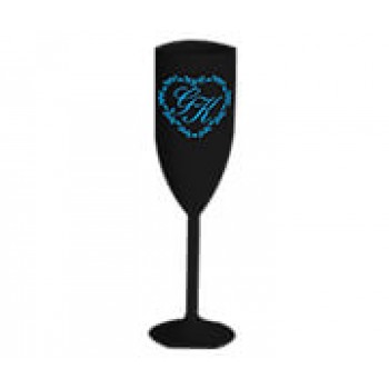 CANECAS E COPOS TAÇAS PLÁSTICAS TAÇA 180ML IMPRESSÃO 1 COR LEITOSA PRETO Preto e branco frente - 1000 un.