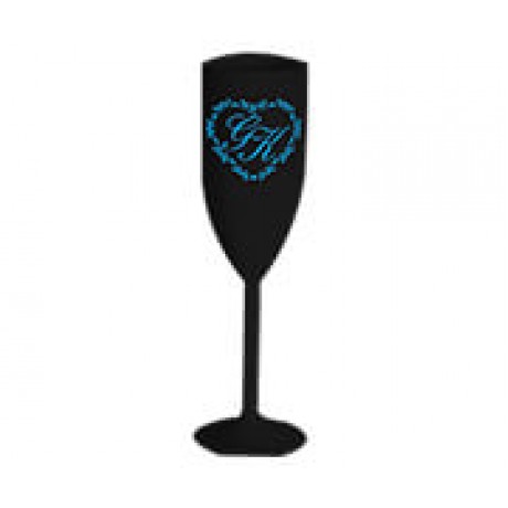 CANECAS E COPOS TAÇAS PLÁSTICAS TAÇA 180ML IMPRESSÃO 1 COR LEITOSA PRETO Preto e branco frente - 1000 un.