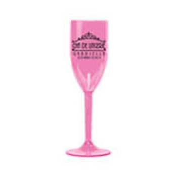 CANECAS E COPOS TAÇAS PLÁSTICAS TAÇA 180ML IMPRESSÃO 1 COR TRANSPARENTE ROSA Preto e branco frente - 50 un.