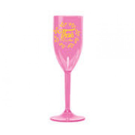 CANECAS E COPOS TAÇAS PLÁSTICAS TAÇA 180ML IMPRESSÃO 1 COR TRANSPARENTE ROSA Preto e branco frente - 250 un.