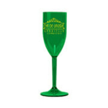 CANECAS E COPOS TAÇAS PLÁSTICAS TAÇA 180ML IMPRESSÃO 1 COR TRANSPARENTE VERDE Preto e branco frente - 50 un.