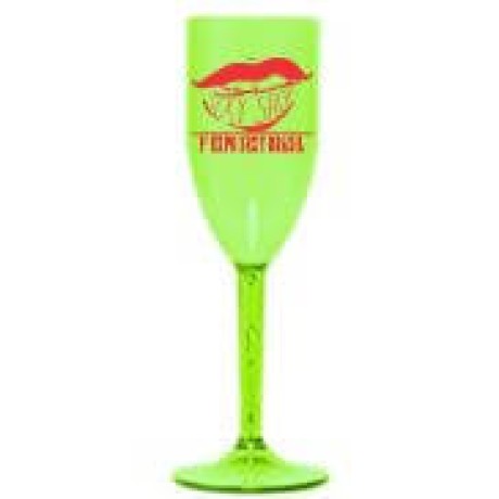 CANECAS E COPOS TAÇAS PLÁSTICAS TAÇA 180ML IMPRESSÃO 1 COR TRANSPARENTE VERDE NEON Preto e branco frente - 1000 un.