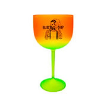 CANECAS E COPOS TAÇAS PLÁSTICAS TAÇA DE GIN 580ML IMPRESSÃO 1 COR BICOLOR VERMELHO E VERDE Preto e branco frente - 1000 un.