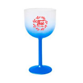 CANECAS E COPOS TAÇAS PLÁSTICAS TAÇA DE GIN 580ML IMPRESSÃO 1 COR DEGRADÊ AZUL 100 un. - Preto e branco frente