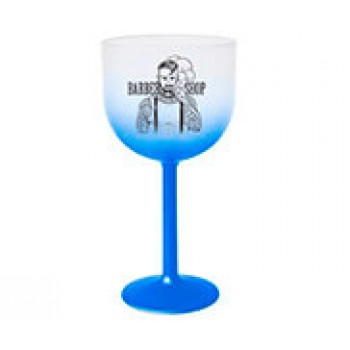 CANECAS E COPOS TAÇAS PLÁSTICAS TAÇA DE GIN 580ML IMPRESSÃO 1 COR DEGRADÊ AZUL Preto e branco frente - 1000 un.