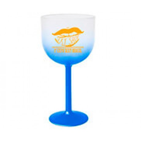 CANECAS E COPOS TAÇAS PLÁSTICAS TAÇA DE GIN 580ML IMPRESSÃO 1 COR DEGRADÊ AZUL Preto e branco frente - 500 un.
