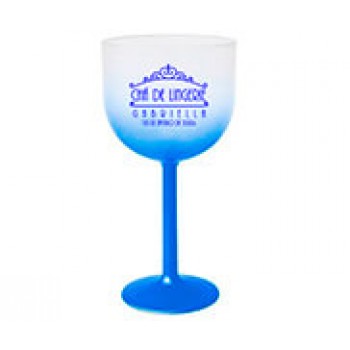 CANECAS E COPOS TAÇAS PLÁSTICAS TAÇA DE GIN 580ML IMPRESSÃO 1 COR DEGRADÊ AZUL Preto e branco frente - 300 un.