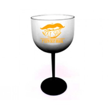 CANECAS E COPOS TAÇAS PLÁSTICAS TAÇA DE GIN 580ML IMPRESSÃO 1 COR DEGRADÊ PRETO Preto e branco frente - 500 un.