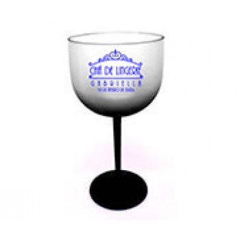 CANECAS E COPOS TAÇAS PLÁSTICAS TAÇA DE GIN 580ML IMPRESSÃO 1 COR DEGRADÊ PRETO Preto e branco frente - 300 un.