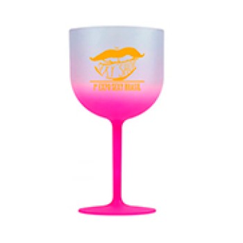 CANECAS E COPOS TAÇAS PLÁSTICAS TAÇA DE GIN 580ML IMPRESSÃO 1 COR DEGRADÊ ROSA 500 un. - Preto e branco frente