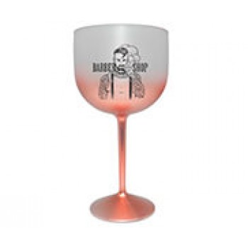 CANECAS E COPOS TAÇAS PLÁSTICAS TAÇA DE GIN 580ML IMPRESSÃO 1 COR DEGRADÊ ROSÊ Preto e branco frente - 1000 un.