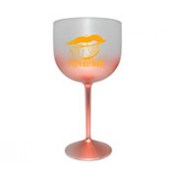 CANECAS E COPOS TAÇAS PLÁSTICAS TAÇA DE GIN 580ML IMPRESSÃO 1 COR DEGRADÊ ROSÊ Preto e branco frente - 500 un.