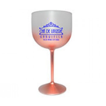 CANECAS E COPOS TAÇAS PLÁSTICAS TAÇA DE GIN 580ML IMPRESSÃO 1 COR DEGRADÊ ROSÊ Preto e branco frente - 300 un.