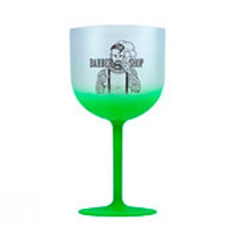CANECAS E COPOS TAÇAS PLÁSTICAS TAÇA DE GIN 580ML IMPRESSÃO 1 COR DEGRADÊ VERDE Preto e branco frente - 1000 un.
