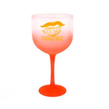 CANECAS E COPOS TAÇAS PLÁSTICAS TAÇA DE GIN 580ML IMPRESSÃO 1 COR DEGRADÊ VERMELHO Preto e branco frente - 500 un.