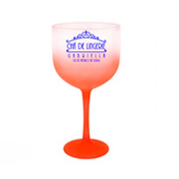 CANECAS E COPOS TAÇAS PLÁSTICAS TAÇA DE GIN 580ML IMPRESSÃO 1 COR DEGRADÊ VERMELHO Preto e branco frente - 300 un.