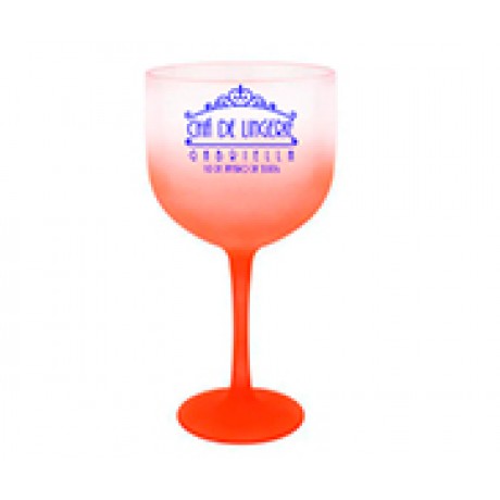 CANECAS E COPOS TAÇAS PLÁSTICAS TAÇA DE GIN 580ML IMPRESSÃO 1 COR DEGRADÊ VERMELHO Preto e branco frente - 300 un.