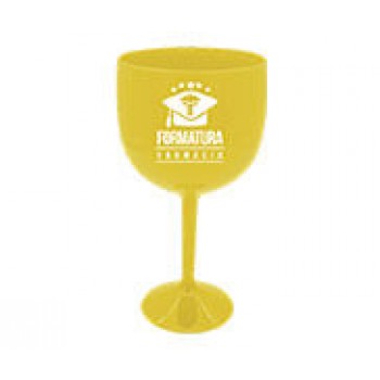 CANECAS E COPOS TAÇAS PLÁSTICAS TAÇA DE GIN 580ML IMPRESSÃO 1 COR LEITOSA AMARELO Preto e branco frente - 500 un.
