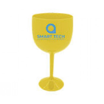 CANECAS E COPOS TAÇAS PLÁSTICAS TAÇA DE GIN 580ML IMPRESSÃO 1 COR LEITOSA AMARELO Preto e branco frente - 300 un.