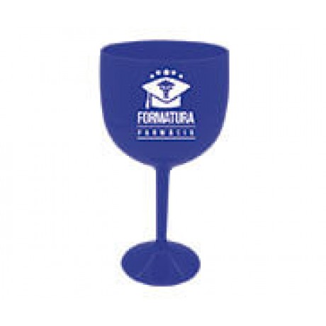 CANECAS E COPOS TAÇAS PLÁSTICAS TAÇA DE GIN 580ML IMPRESSÃO 1 COR LEITOSA AZUL Preto e branco frente - 500 un.