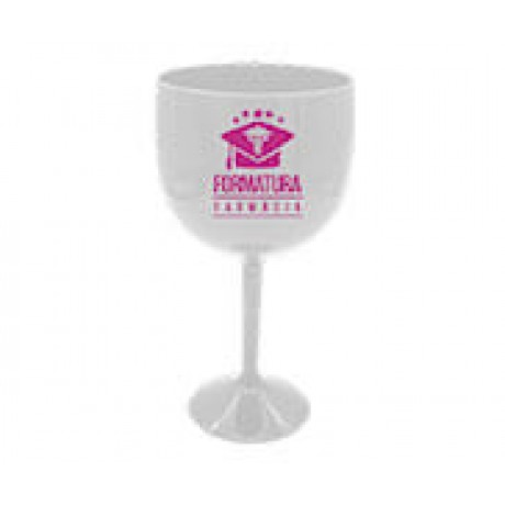 CANECAS E COPOS TAÇAS PLÁSTICAS TAÇA DE GIN 580ML IMPRESSÃO 1 COR LEITOSA BRANCO Preto e branco frente - 500 un.