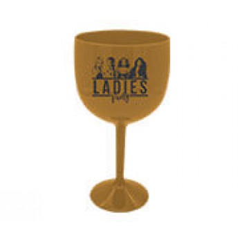 CANECAS E COPOS TAÇAS PLÁSTICAS TAÇA DE GIN 580ML IMPRESSÃO 1 COR LEITOSA DOURADA Preto e branco frente - 1000 un.