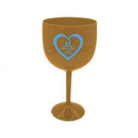 CANECAS E COPOS TAÇAS PLÁSTICAS TAÇA DE GIN 580ML IMPRESSÃO 1 COR LEITOSA DOURADA Preto e branco frente - 50 un.