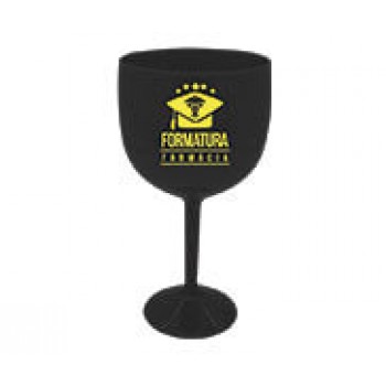 CANECAS E COPOS TAÇAS PLÁSTICAS TAÇA DE GIN 580ML IMPRESSÃO 1 COR LEITOSA PRETO Preto e branco frente - 500 un.