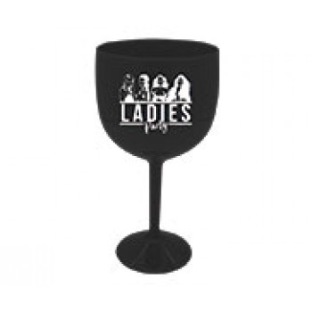 CANECAS E COPOS TAÇAS PLÁSTICAS TAÇA DE GIN 580ML IMPRESSÃO 1 COR LEITOSA PRETO Preto e branco frente - 1000 un.