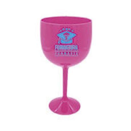 CANECAS E COPOS TAÇAS PLÁSTICAS TAÇA DE GIN 580ML IMPRESSÃO 1 COR LEITOSA ROSA 500 un. - Preto e branco frente