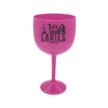 CANECAS E COPOS TAÇAS PLÁSTICAS TAÇA DE GIN 580ML IMPRESSÃO 1 COR LEITOSA ROSA 1000 un. - Preto e branco frente