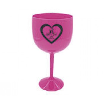 CANECAS E COPOS TAÇAS PLÁSTICAS TAÇA DE GIN 580ML IMPRESSÃO 1 COR LEITOSA ROSA Preto e branco frente - 50 un.