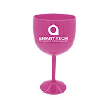 CANECAS E COPOS TAÇAS PLÁSTICAS TAÇA DE GIN 580ML IMPRESSÃO 1 COR LEITOSA ROSA Preto e branco frente - 300 un.