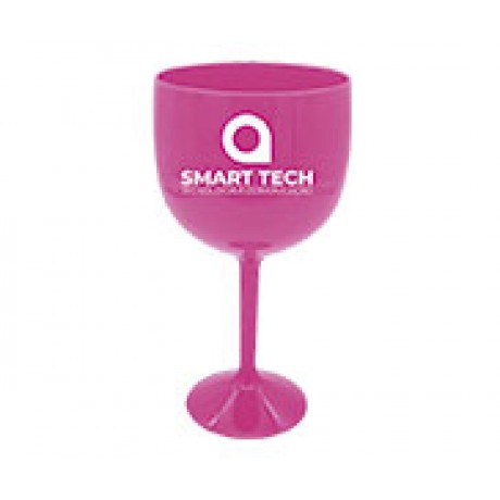 CANECAS E COPOS TAÇAS PLÁSTICAS TAÇA DE GIN 580ML IMPRESSÃO 1 COR LEITOSA ROSA Preto e branco frente - 300 un.