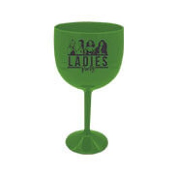 CANECAS E COPOS TAÇAS PLÁSTICAS TAÇA DE GIN 580ML IMPRESSÃO 1 COR LEITOSA VERDE 1000 un. - Preto e branco frente